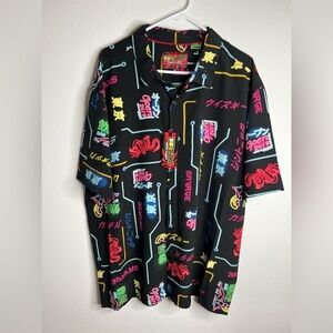 Fresh Prints Men’s Shirt Size Medium Neon Swim Shorts Printed Beach Multicolor